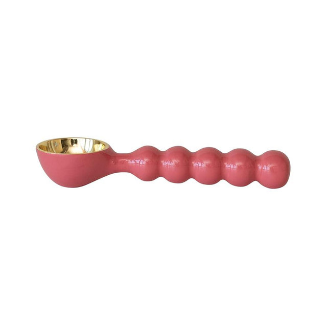 Creative Co-Op, Pink Enameled Aluminum Ice Cream Scoop, Gold, Medium