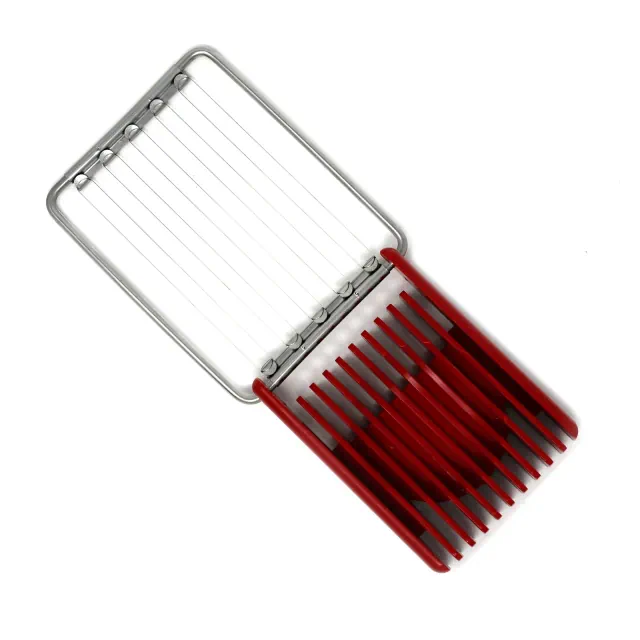 Norpro Dual Sided Flip N' Slice Mushroom, Egg, Cheese, and Butter Slicer, Red