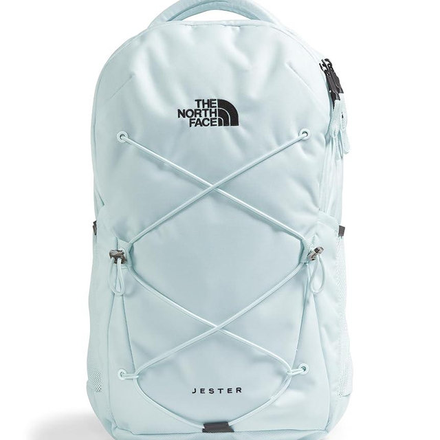The North Face Women's Jester Everyday Laptop Backpack - Commuter Travel Bag, Laptop Sleeve, Water-Repellent, Ice Blue/TNF Black, One Size