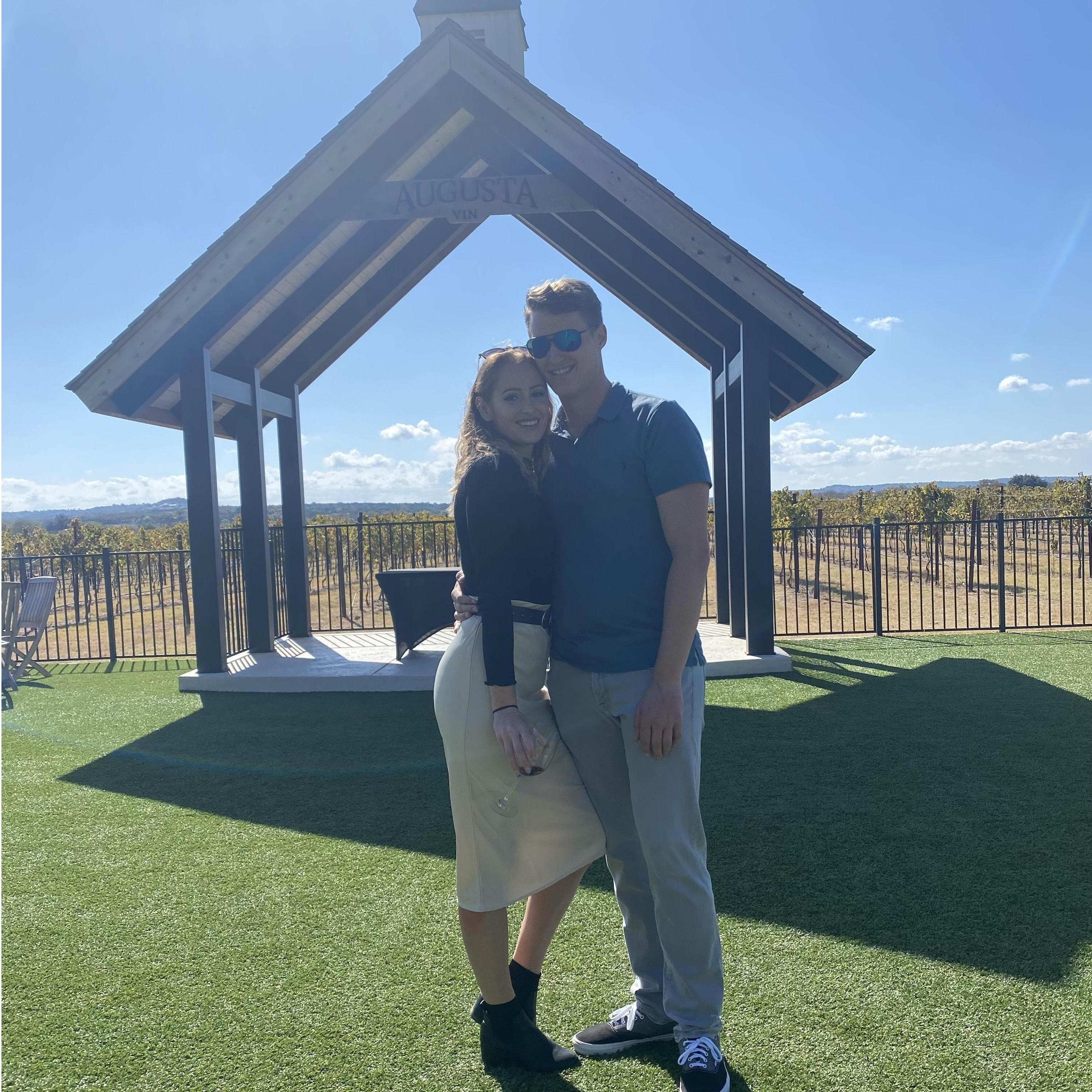 Wine tasting on a beautiful day
