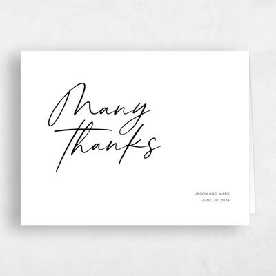 White Typography Wedding Thank You - Nahomi Type