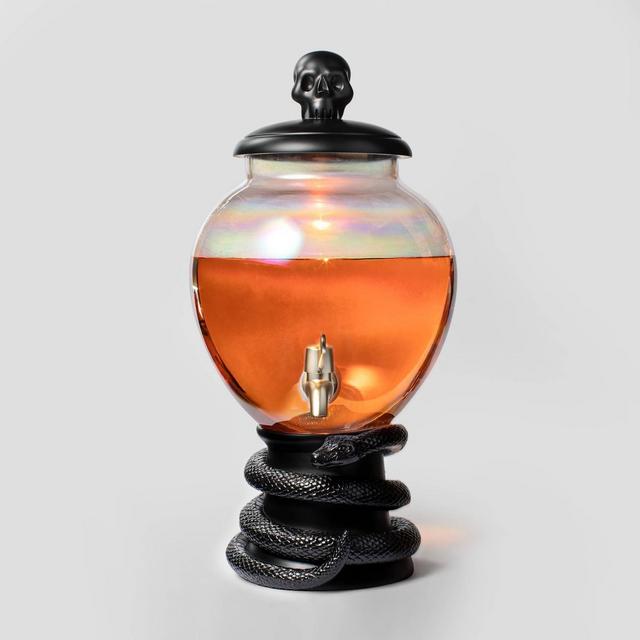 Light Up Glass and Iron Halloween Beverage Dispenser - Hyde & EEK! Boutique™