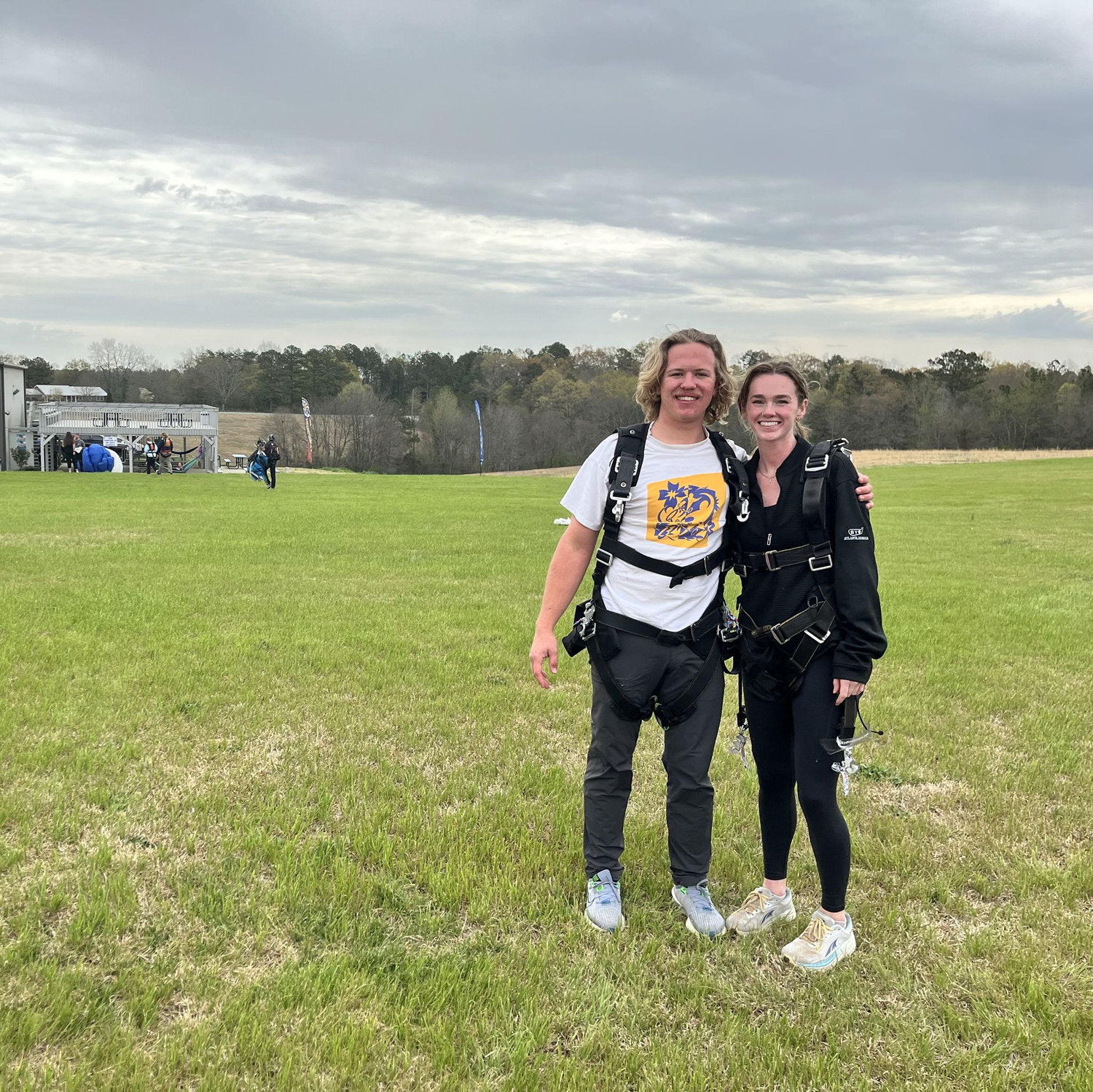 We jumped out of a plane together!