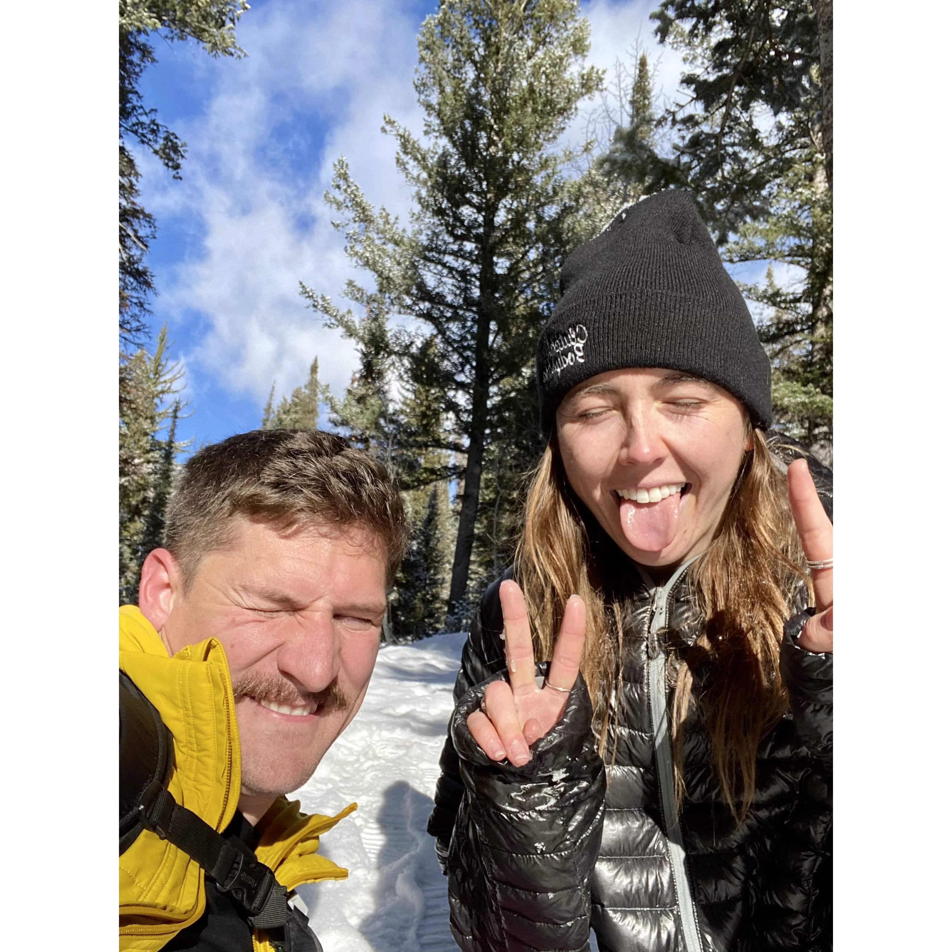 Less than a month after meeting - first hike up to Donut Falls