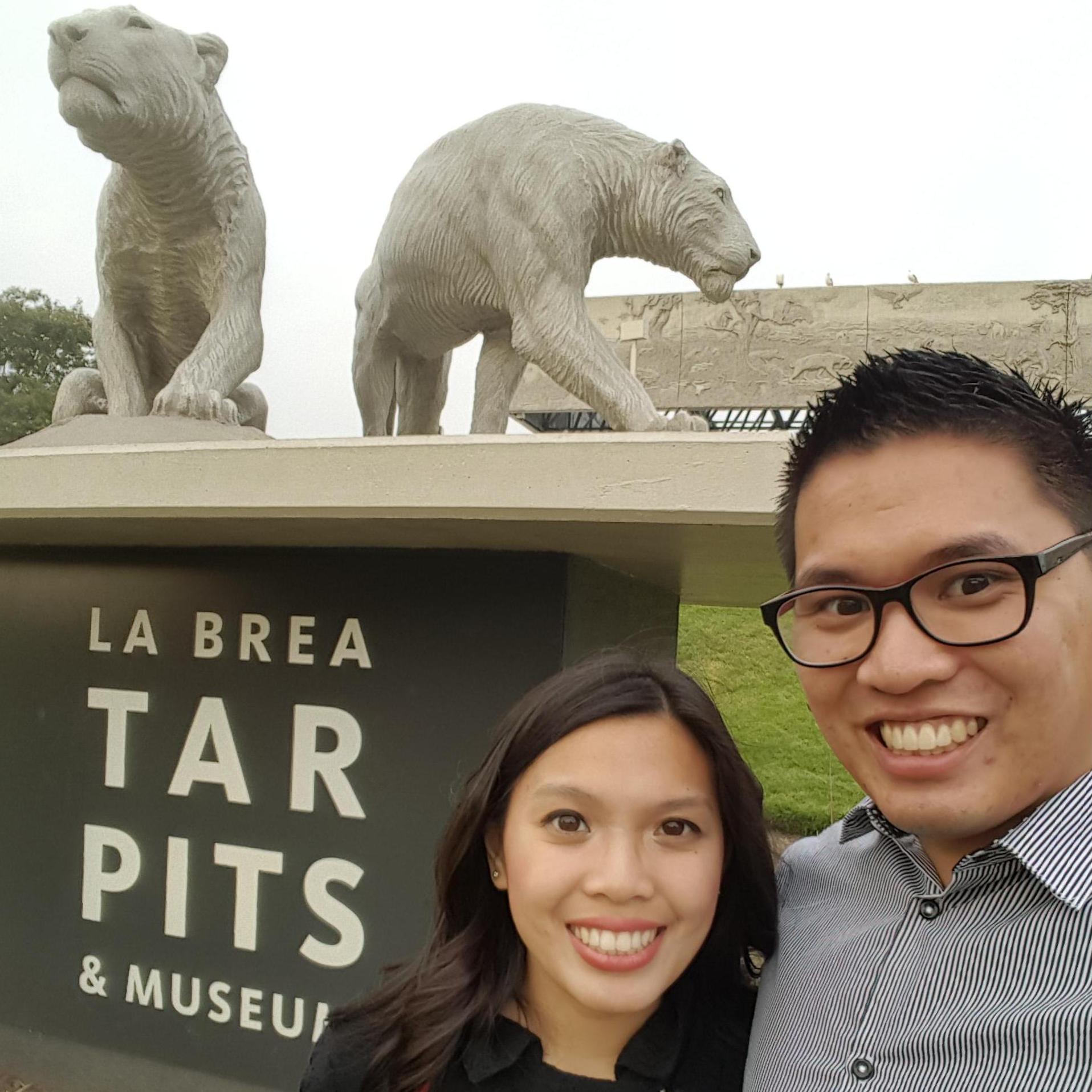Valentine's Day date at La Brea Tar Pits in 2016!