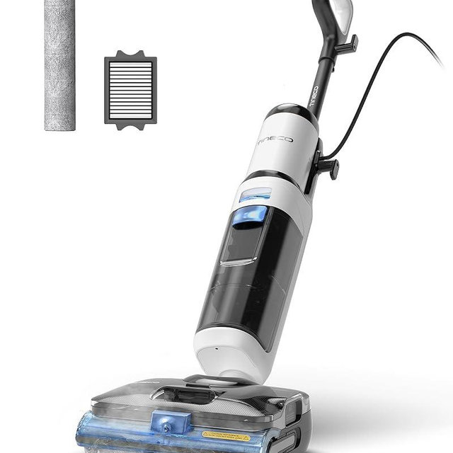 Tineco Corded 3-in-1 Wet Dry Vacuum Mop with Steam Function, FLOOR ONE S6 Stretch Steam, Tineco BoostSteam, 320℉ High-temp Steam Cleaning, 180° Lay-Flat, Anti-Tangle Design, One-Touch Self-Cleaning