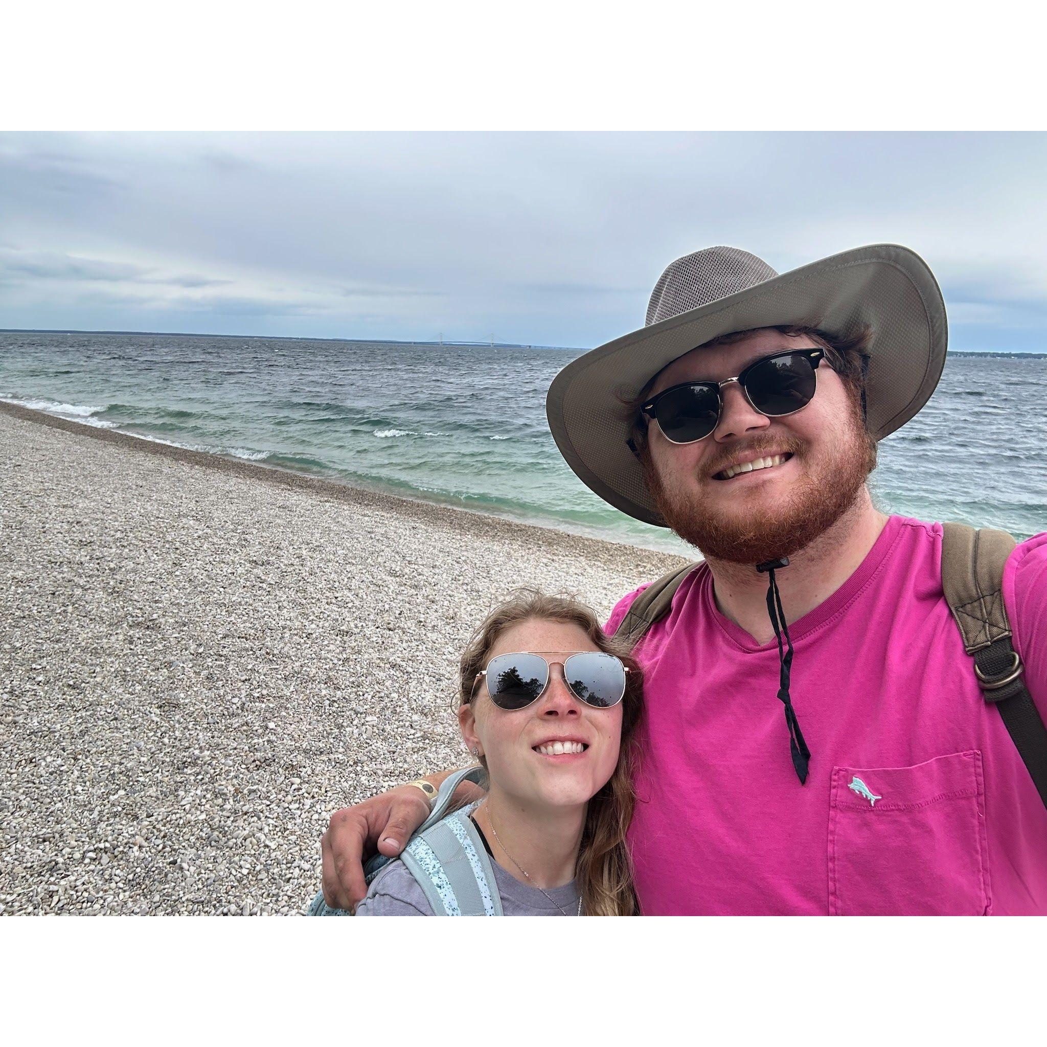 Nathan and Morgan during their Mackinac Island trip in 2024.
