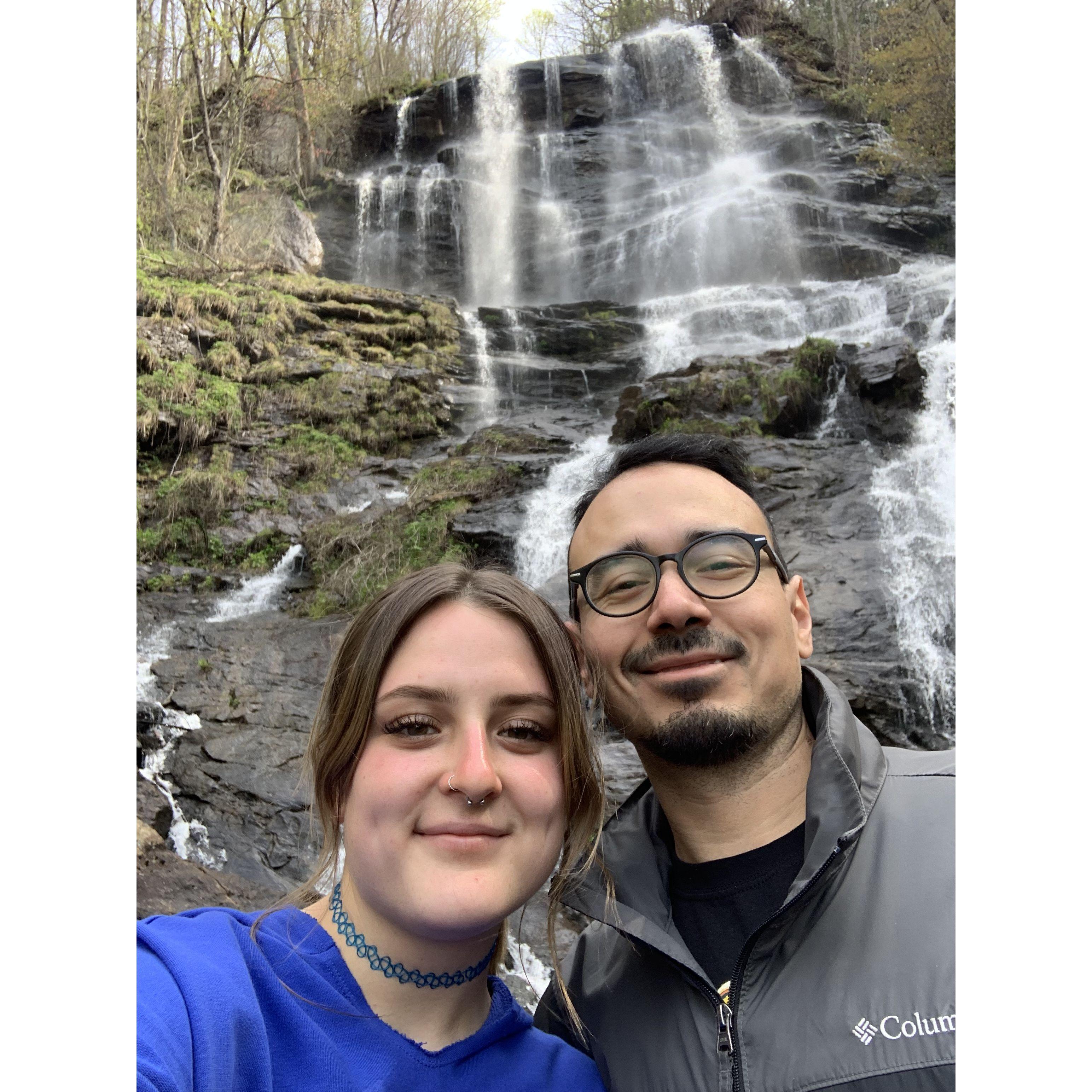 At the tallest waterfall in Georgia