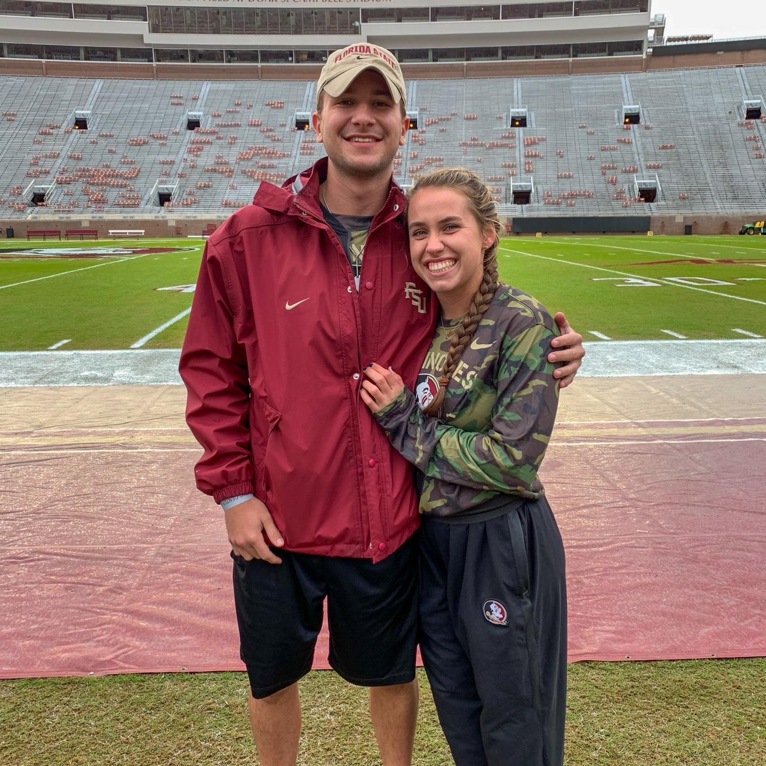 We met in August 2019 while working as athletic training students for FSU's football team!