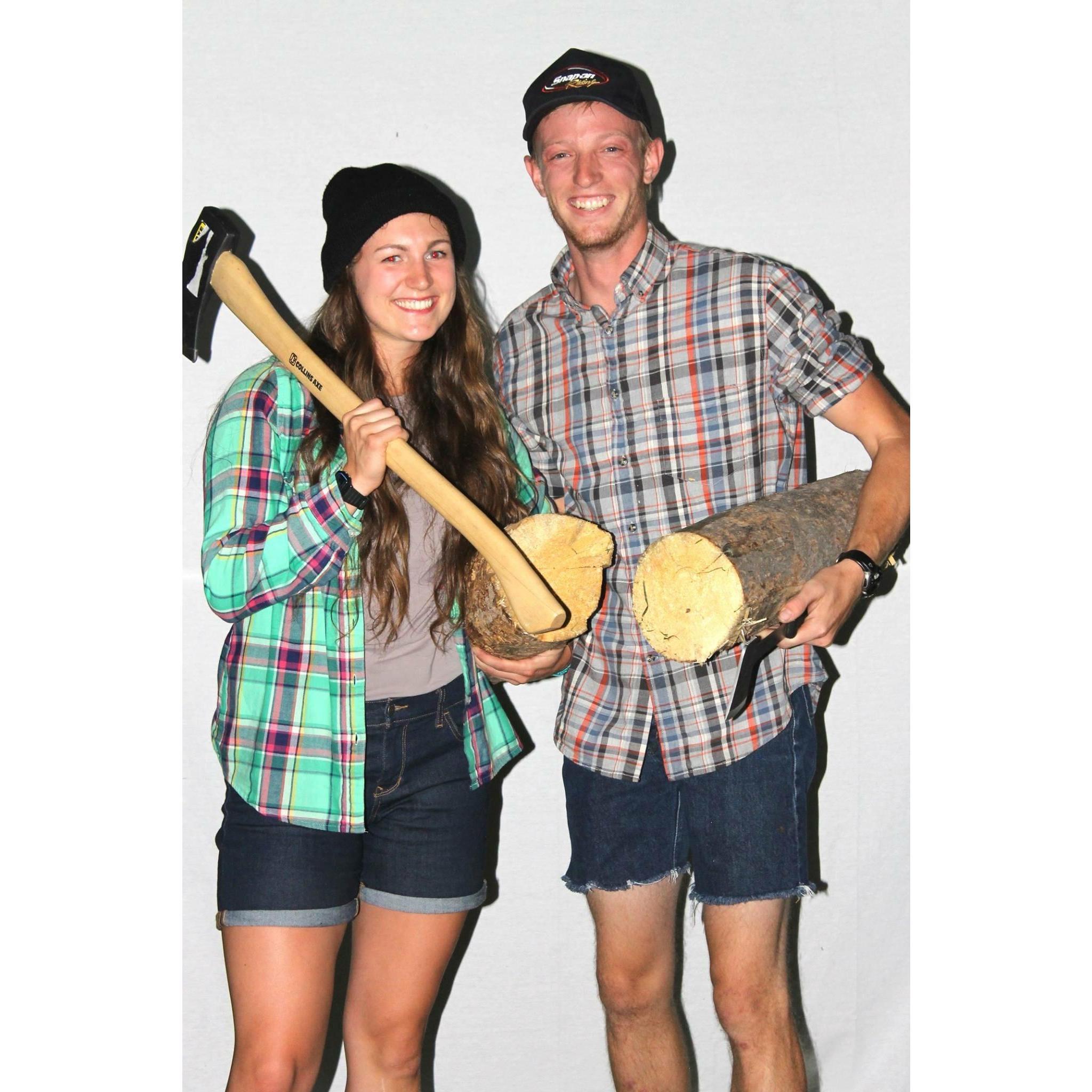 One of the many Outpost parties we attended... lumberjack style.