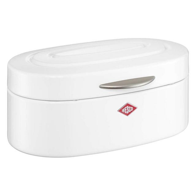 Wesco Single Breadbox Elly Steel Bread Box, White, 32 x 19.4 x 14 cm