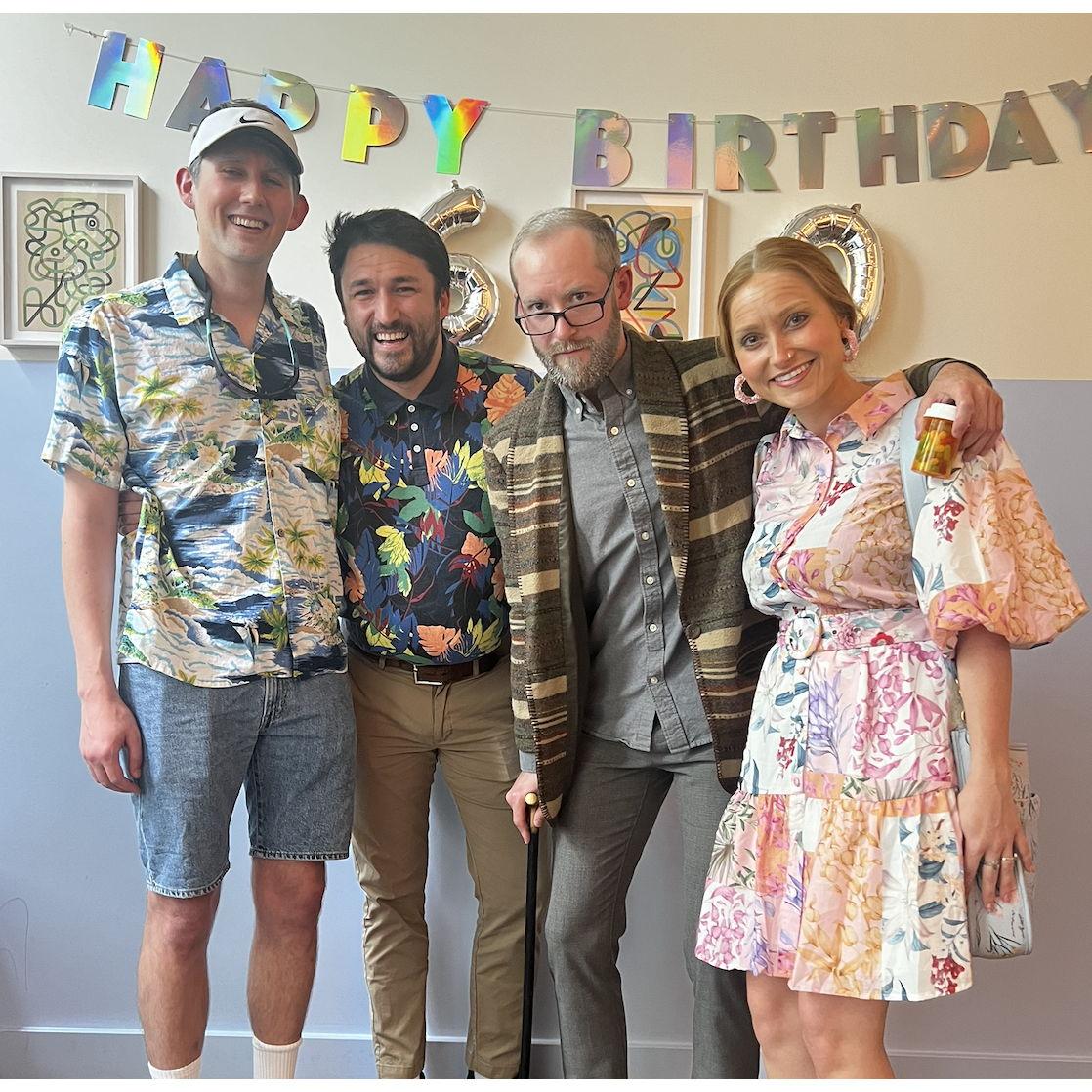 Kasey & Tyler's "60th Birthday" themed 30th birthday -- don't we age well?