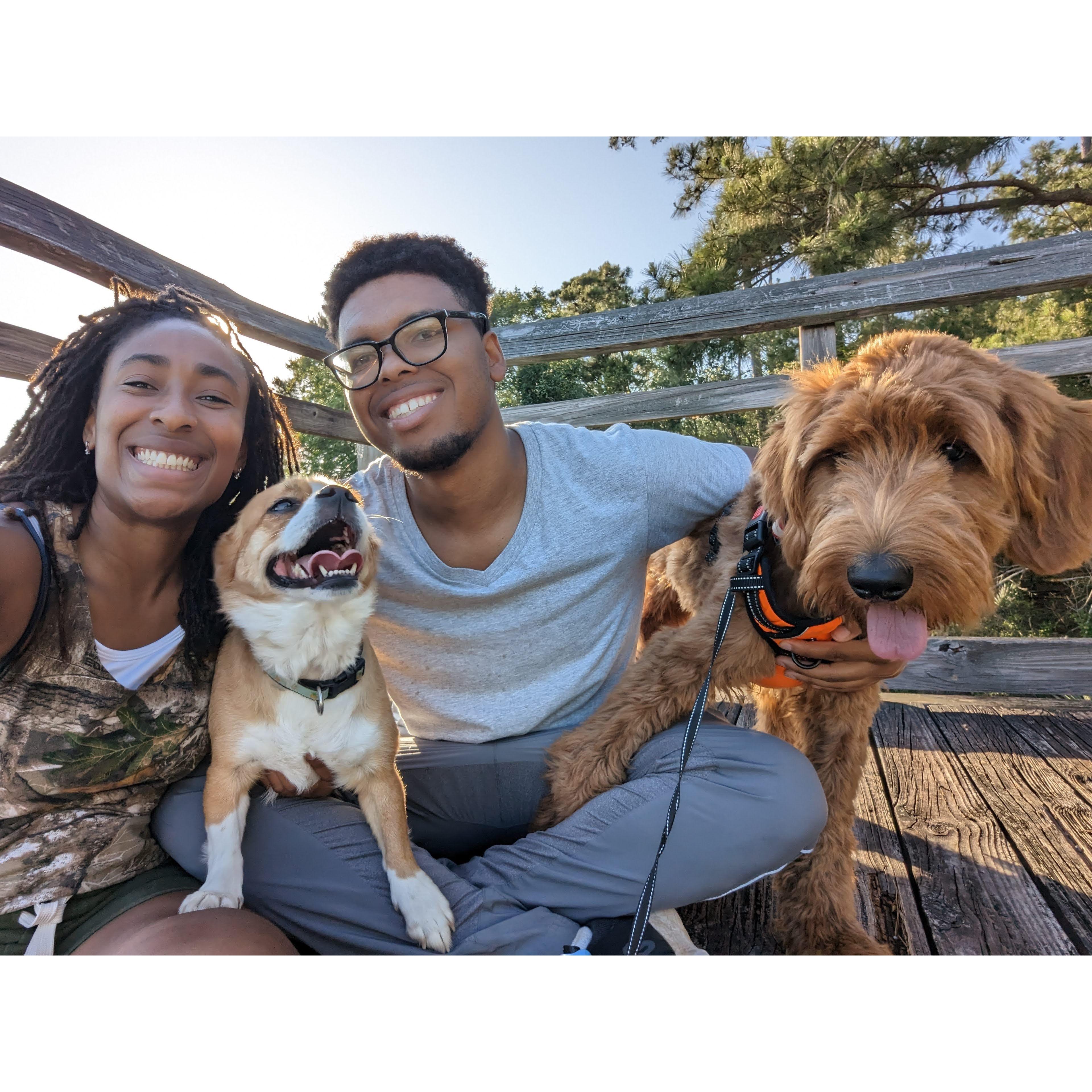 Out on the Louisiana trail with our 4 legged kids