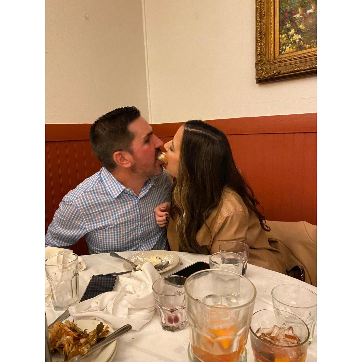 First cannoli we ever shared.... LOL