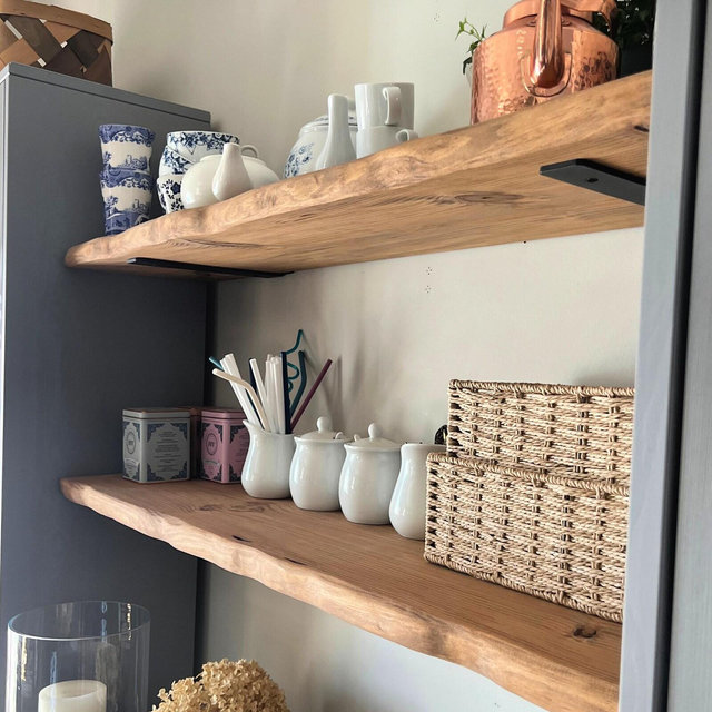 Handcrafted Live Edge Floating Shelves | Rustic Shelves | Floating Wood Shelves for Kitchen | Book Shelves | Handcrafted Live Edge Shelf