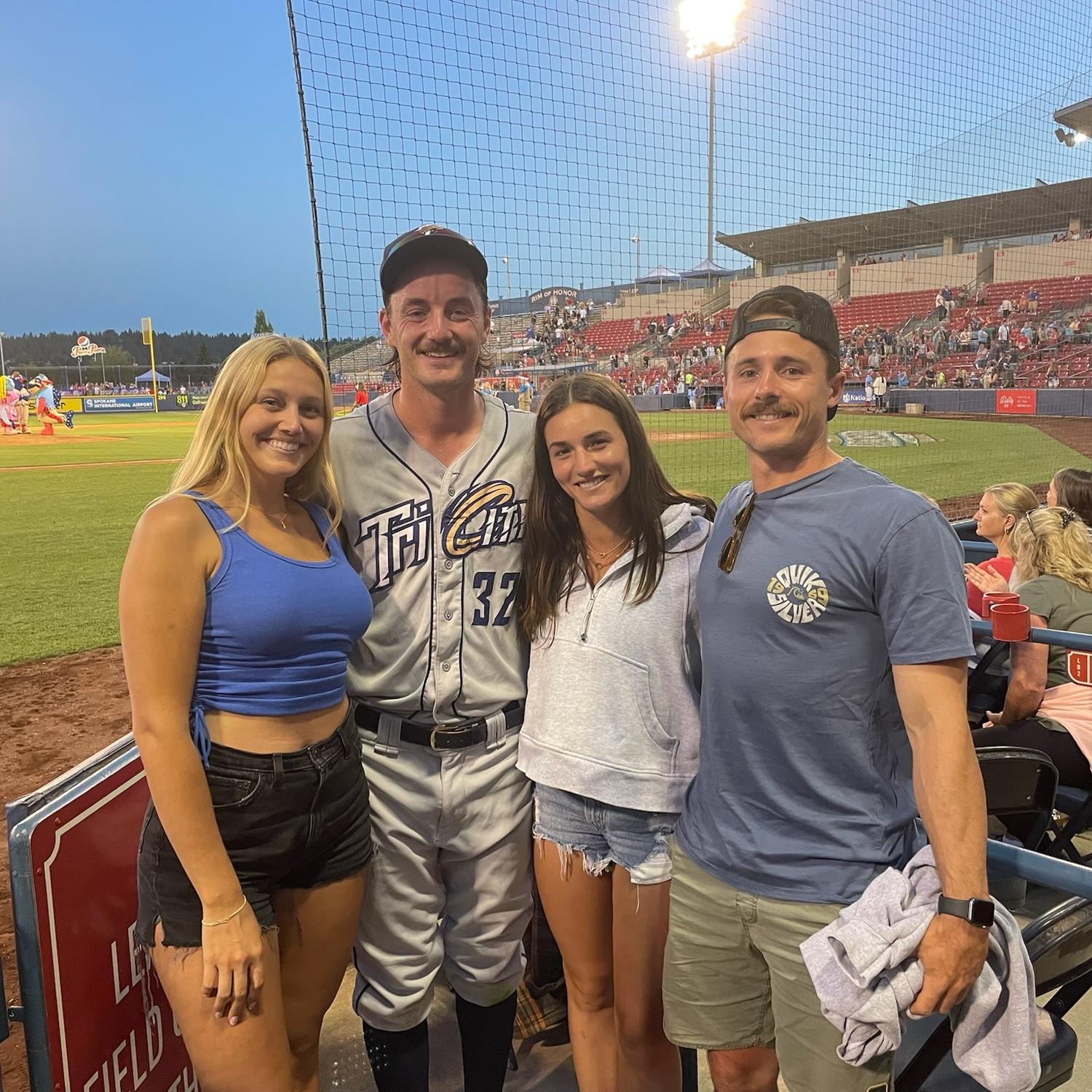 Our friends, Toni and Jake, happened to be in town and came to watch Mike play in Spokane!