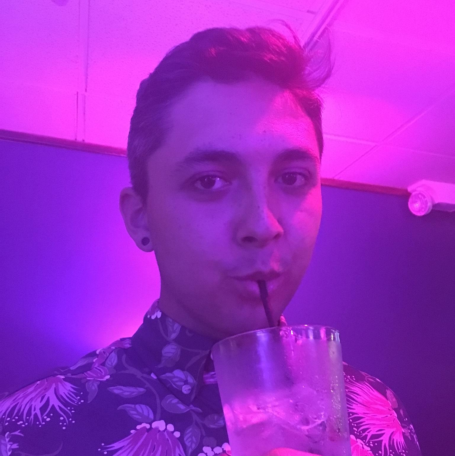 Maize resting his voice during a night of karaoke in Honolulu.