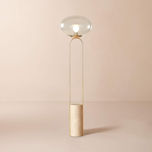 Polo Travertine Floor Lamp