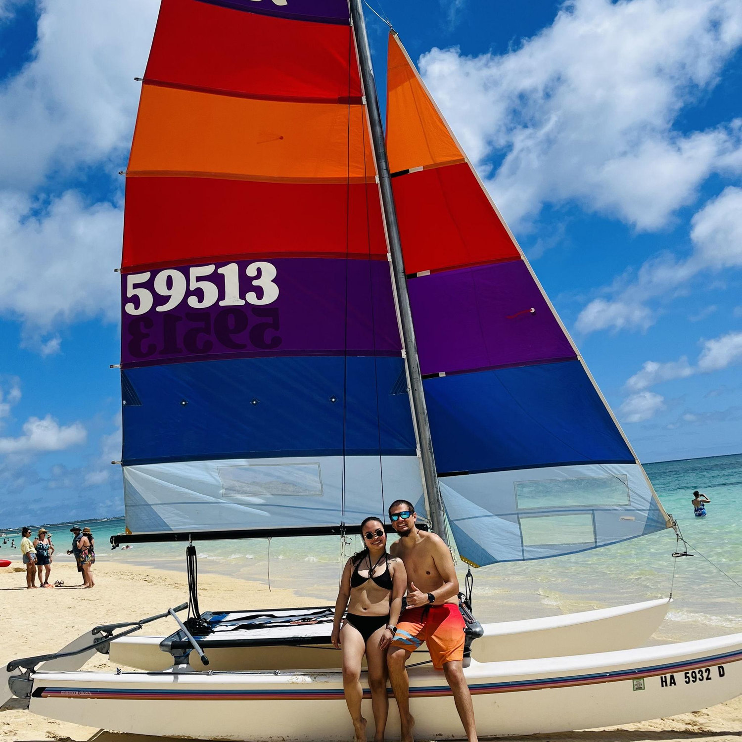 First time he took her to sailing on his boat