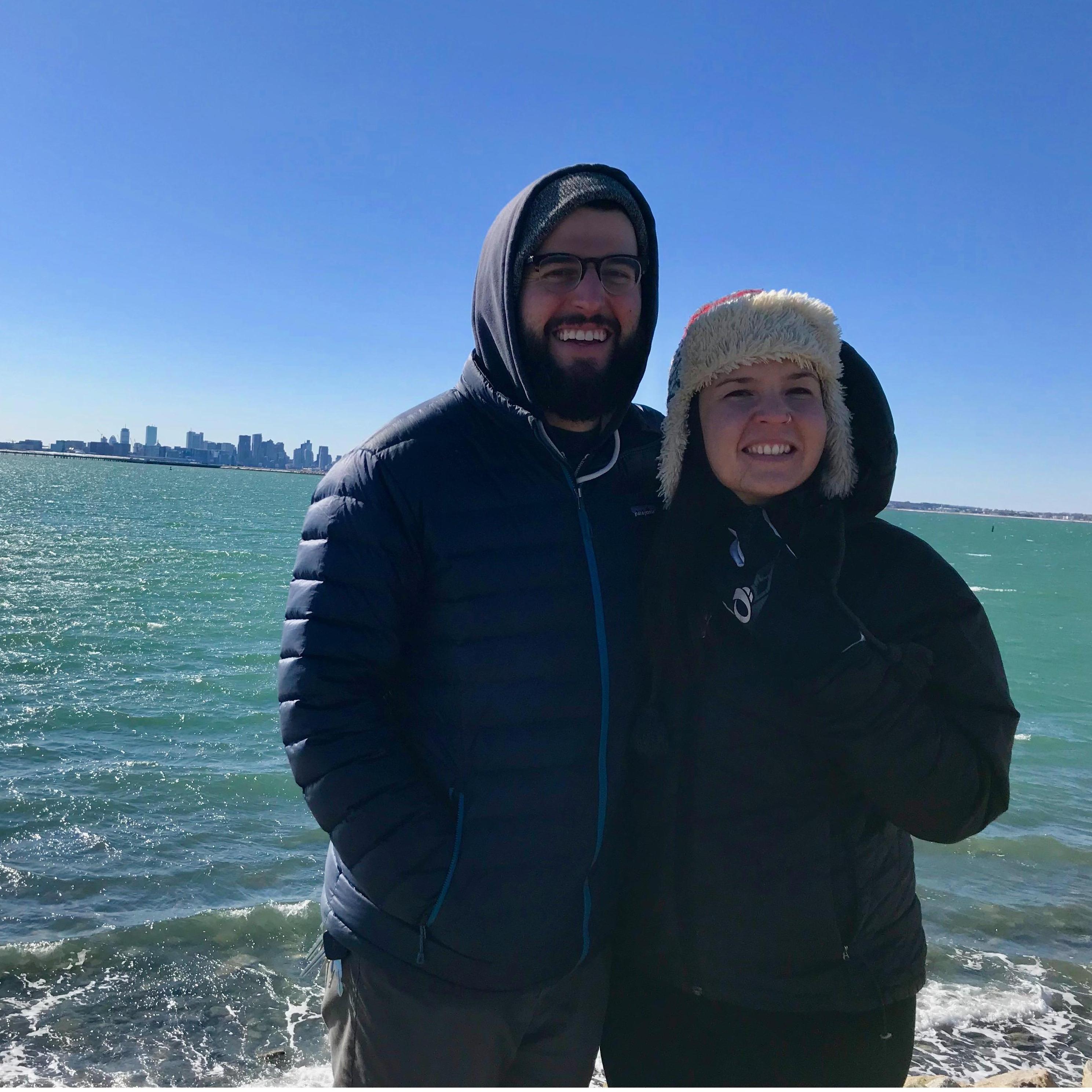 Bundled up at Deer Island in the Boston Harbor in March 2018!