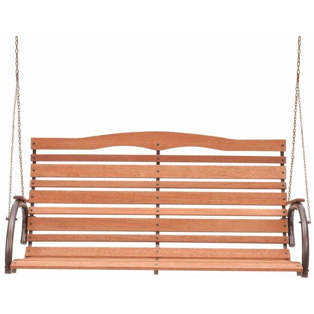 Jack Post CG-05Z 48" High Back Wood Porch Swing with Chain