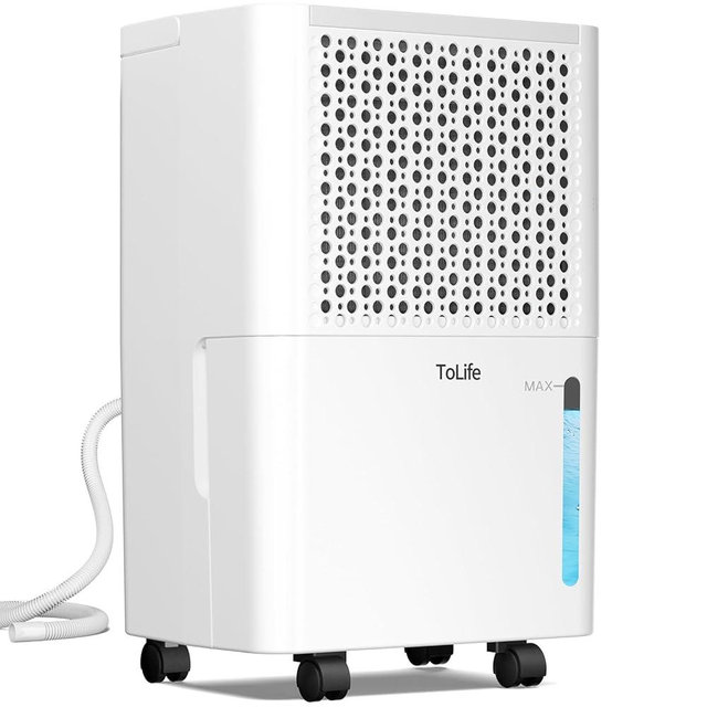 Dehumidifier,3000 Sq.Ft 32Pint Dehumidifier for Home-with Drain Hose,Ideal for Bedroom Bathroom RV and Basements,Intelligent Humidity Control,Dry Clothes Mode, 24H Timer,Auto Defrost (White)
