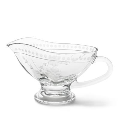 Vintage Etched Gravy Boat