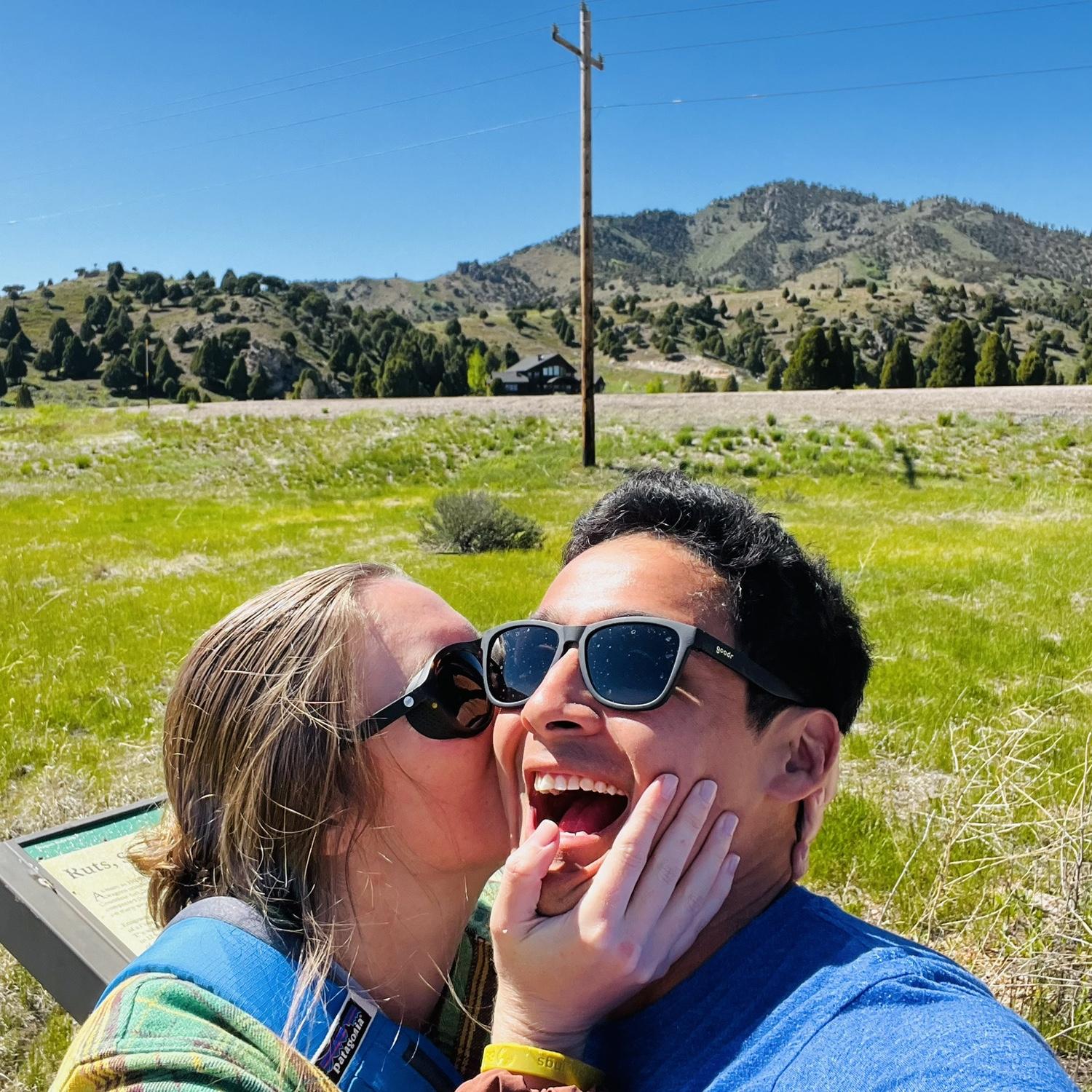 Found ruts from the Oregon Trail while traveling through Idaho!