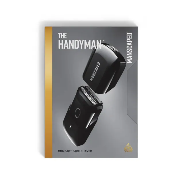 MANSCAPED The Handyman Compact Face Shaver, Portable SkinSafe Men's Travel Facial Hair Electric Razor