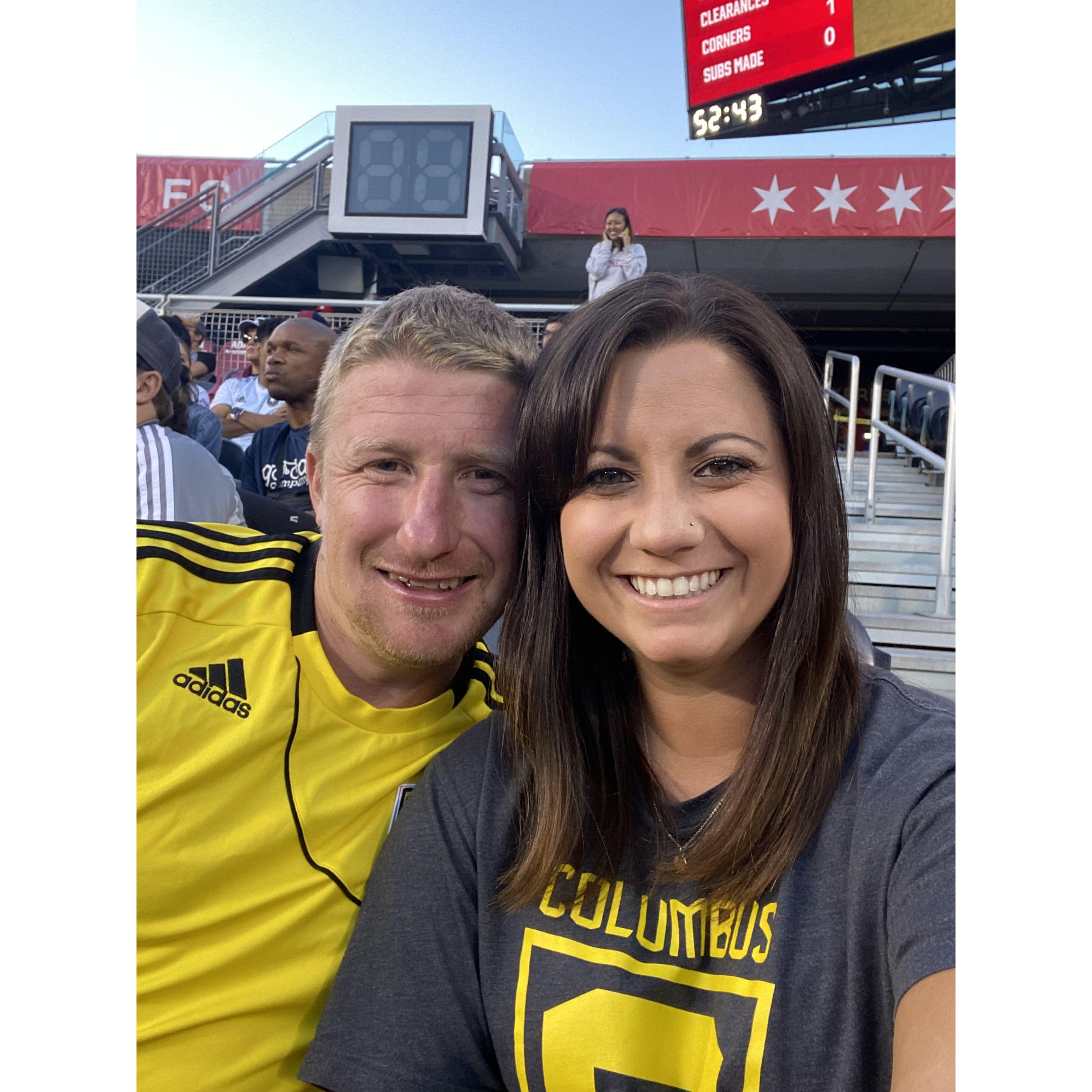 First soccer game together. Go Crew!