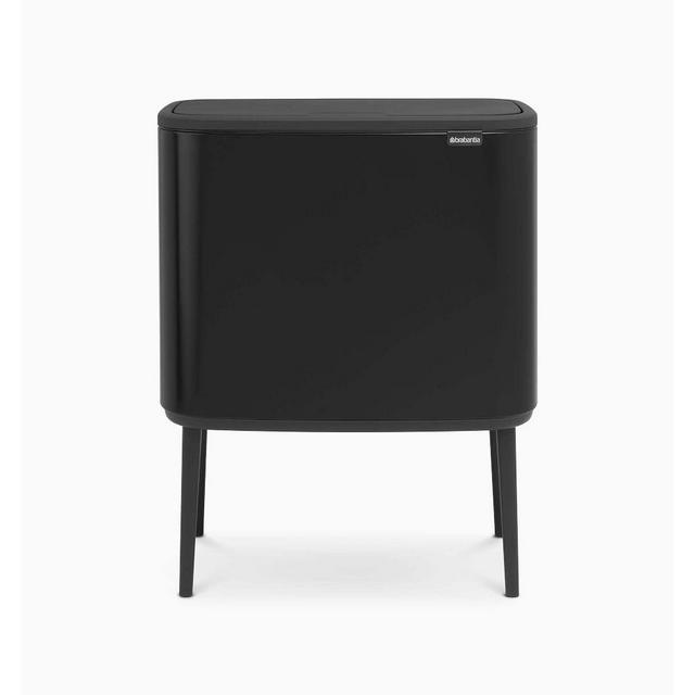 Brabantia Bo Touch Top Trash Can, 9.5 Gallon, Matte Black