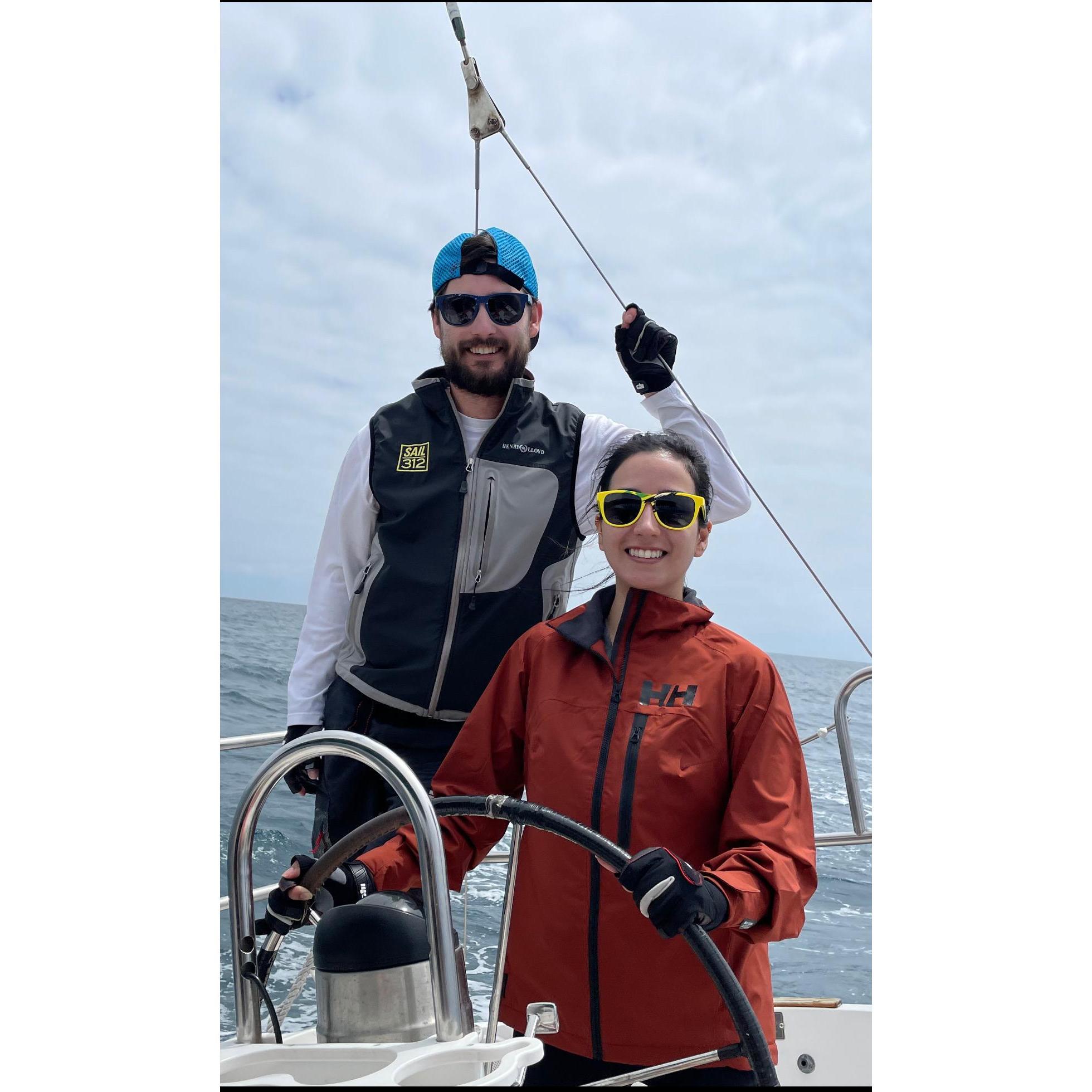 Captain Vanessa crushing it on her first day out at sea!