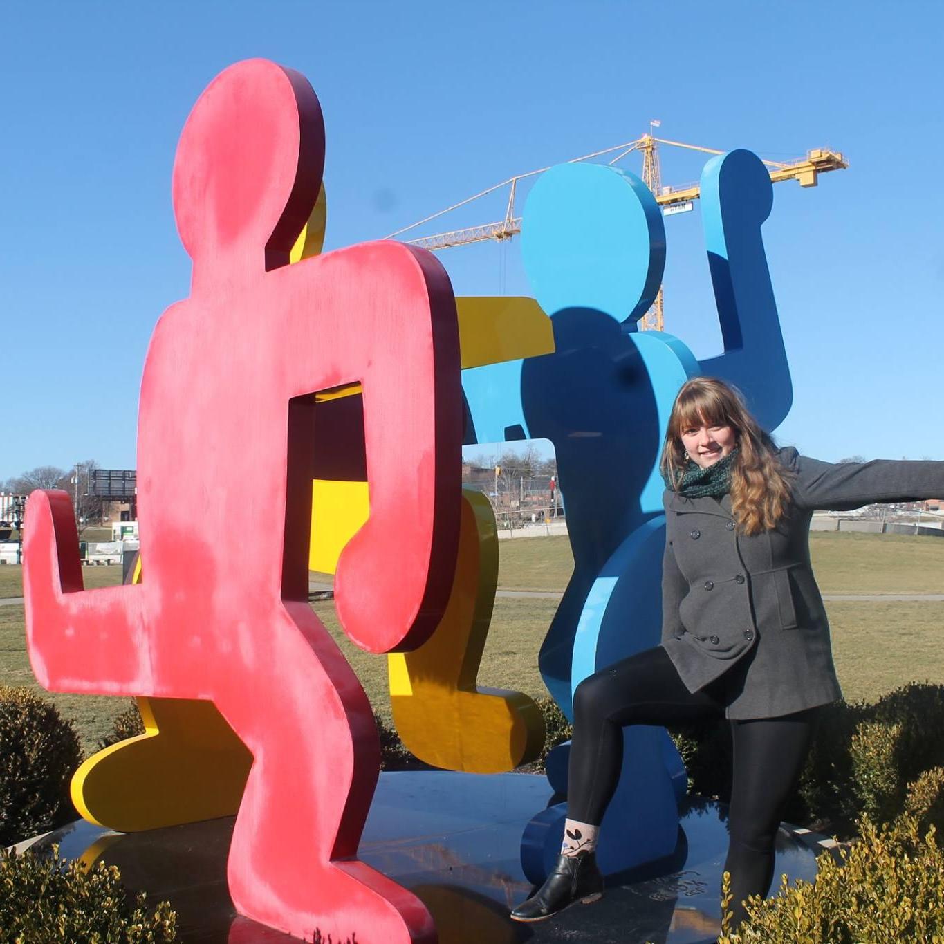 Taking in art in Des Moines to stretch our legs (literally) on the drive down to KC for the holidays.