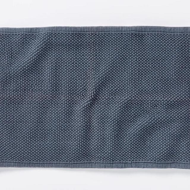 Pebbled Organic Bath Rug (Blue Spruce or Undyed)