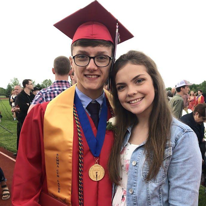 Nick's high school graduation in 2019