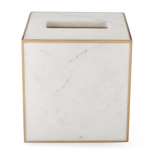 Marble and Brass Tissue Holder