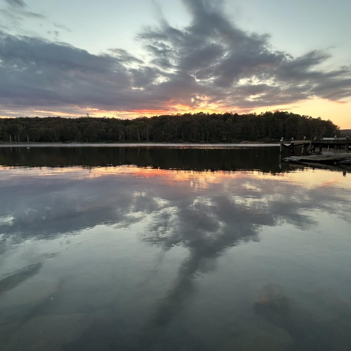 The view of our spot on the lake.