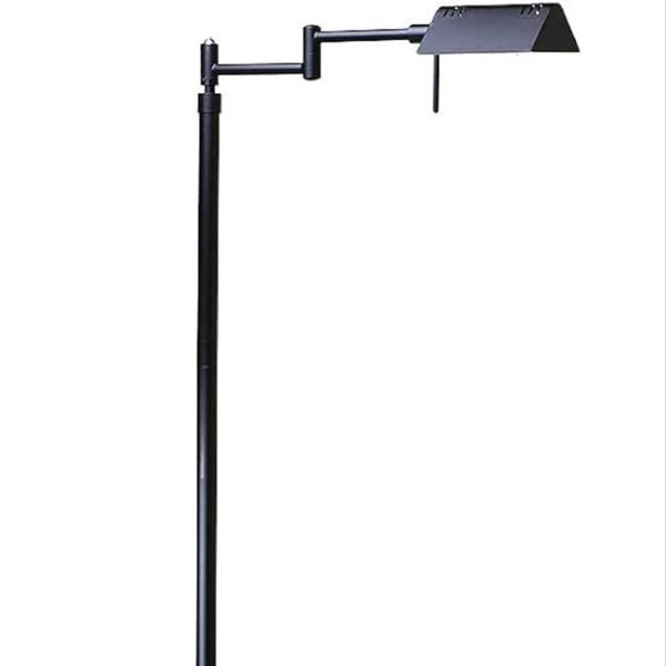 O’Bright Dimmable LED Pharmacy Floor Lamp, 12W LED, Full Range Dimming, 360 Degree Swing Arms, Adjustable Heights, Standing Lamp for Reading, Sewing, and Craft, ETL Listed (Black)