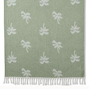 Coast Clear Sand Resistant Turkish Cotton Beach Towel - Palm Tree