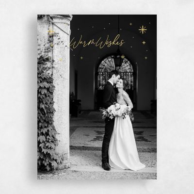 Yellow Standard Holiday Card - Meara Foil