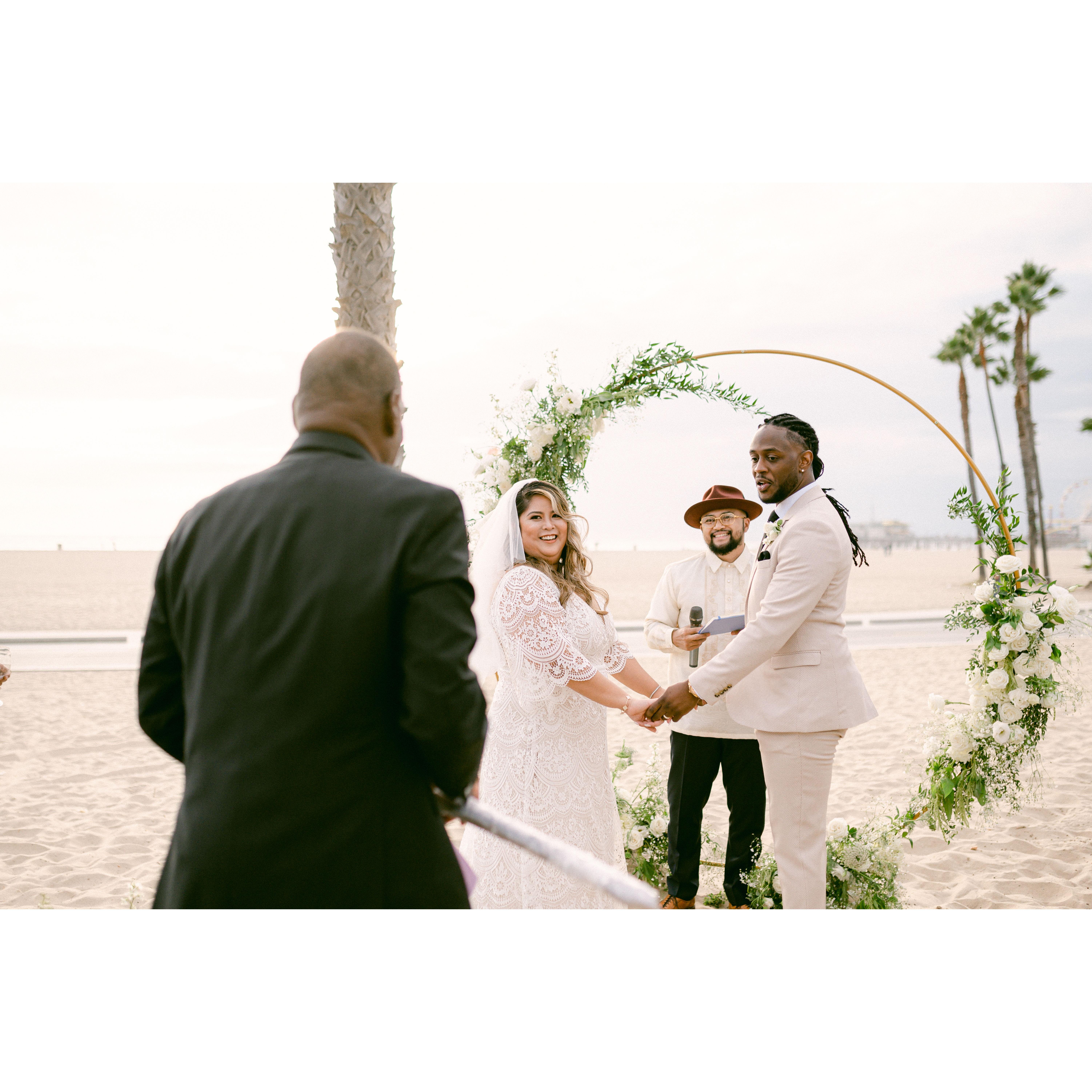 Jason's Dad bringing up the broom Valerie made.
