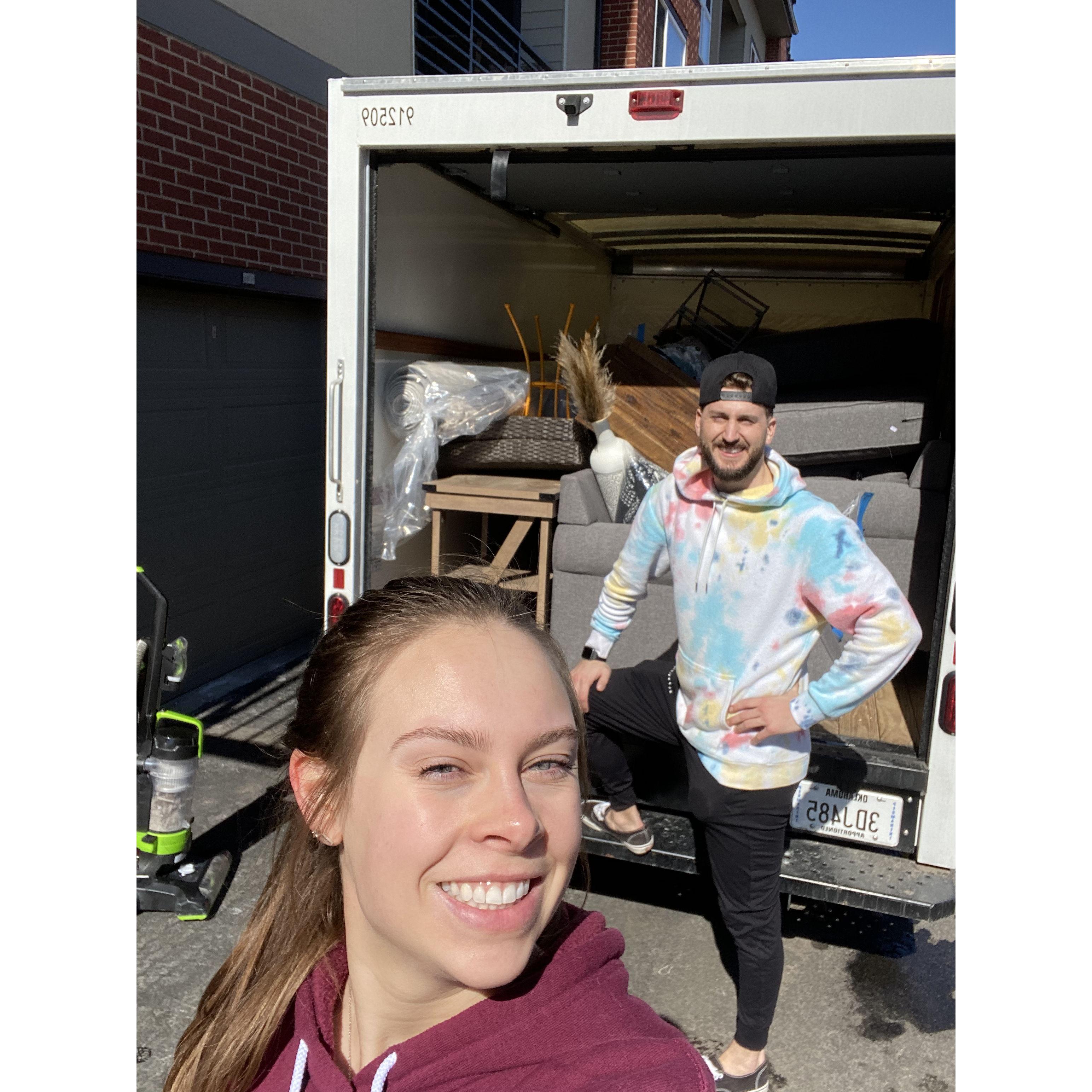 Moving Amanda from CO--> MN 2.26.22 (Tyler flew down to just drive home in the u-haul) he bought walkie-talkies so we could talk on our drive back!