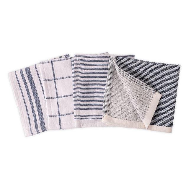 Artisanal Kitchen Supply® 4-Pack Dual Sided Dish Cloths in Navy