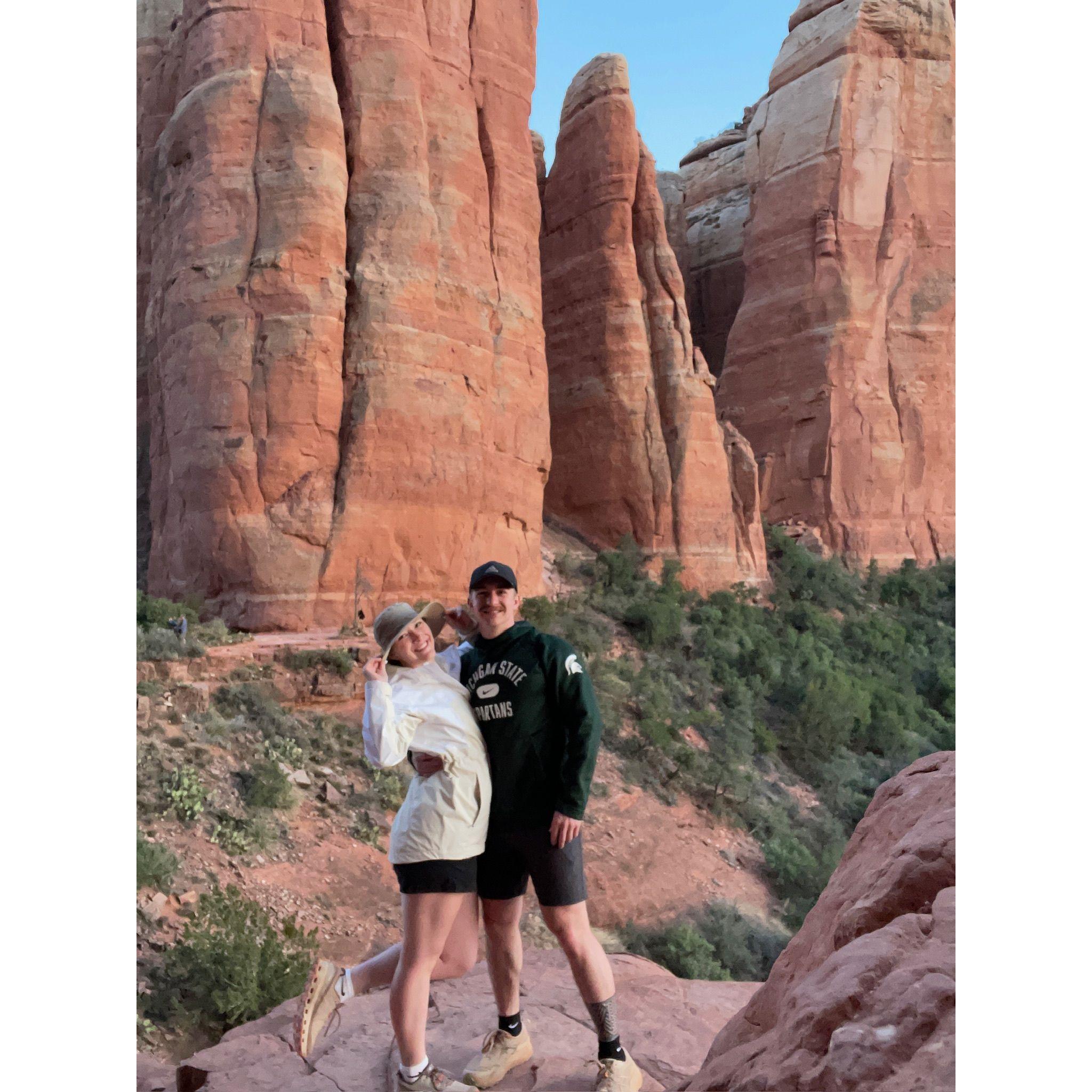 Cathedral rock in Arizona where we got to watch the sunset.