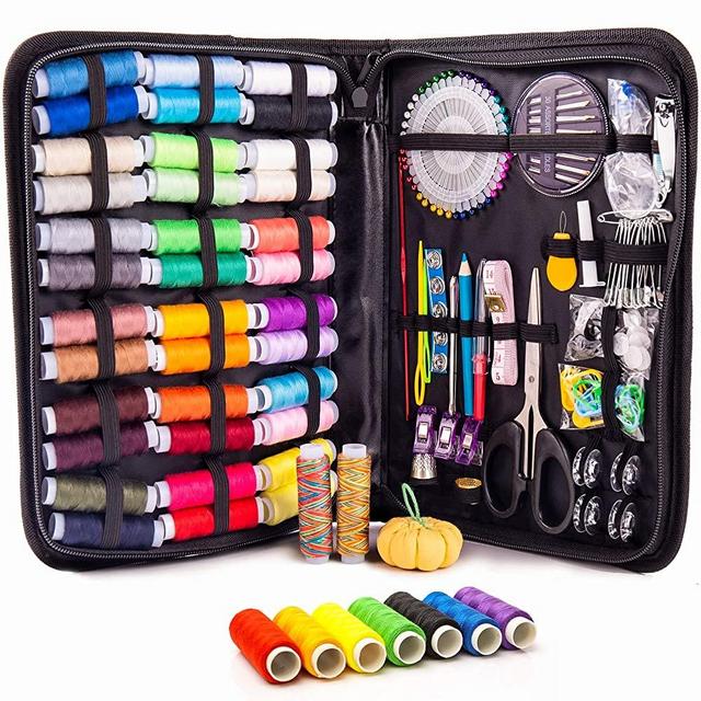 XL Premium Sewing KIT – Complete Needle & Thread Kit for Sewing with 38 Color Threads – Sewing Kits for Adults for Quick Fixes– Travel Sewing Kit for On-The-Go Repairs, Small Sew Kit Easy to Use