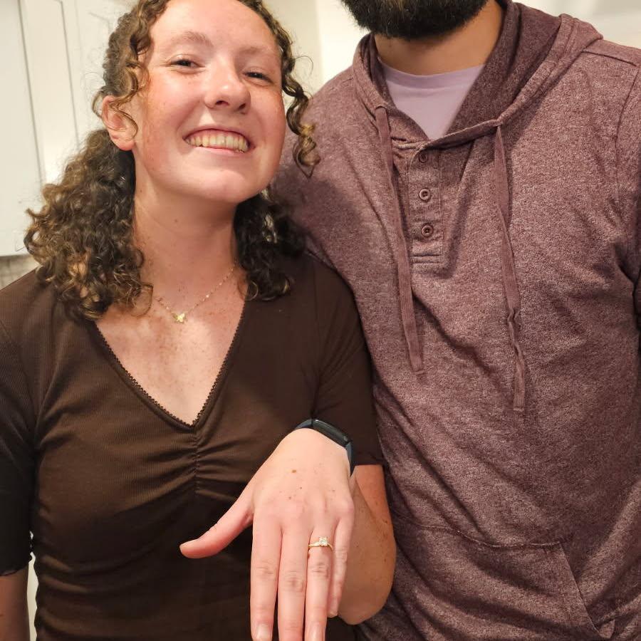 The first picture of us with the ring! Nov. 6, 2025