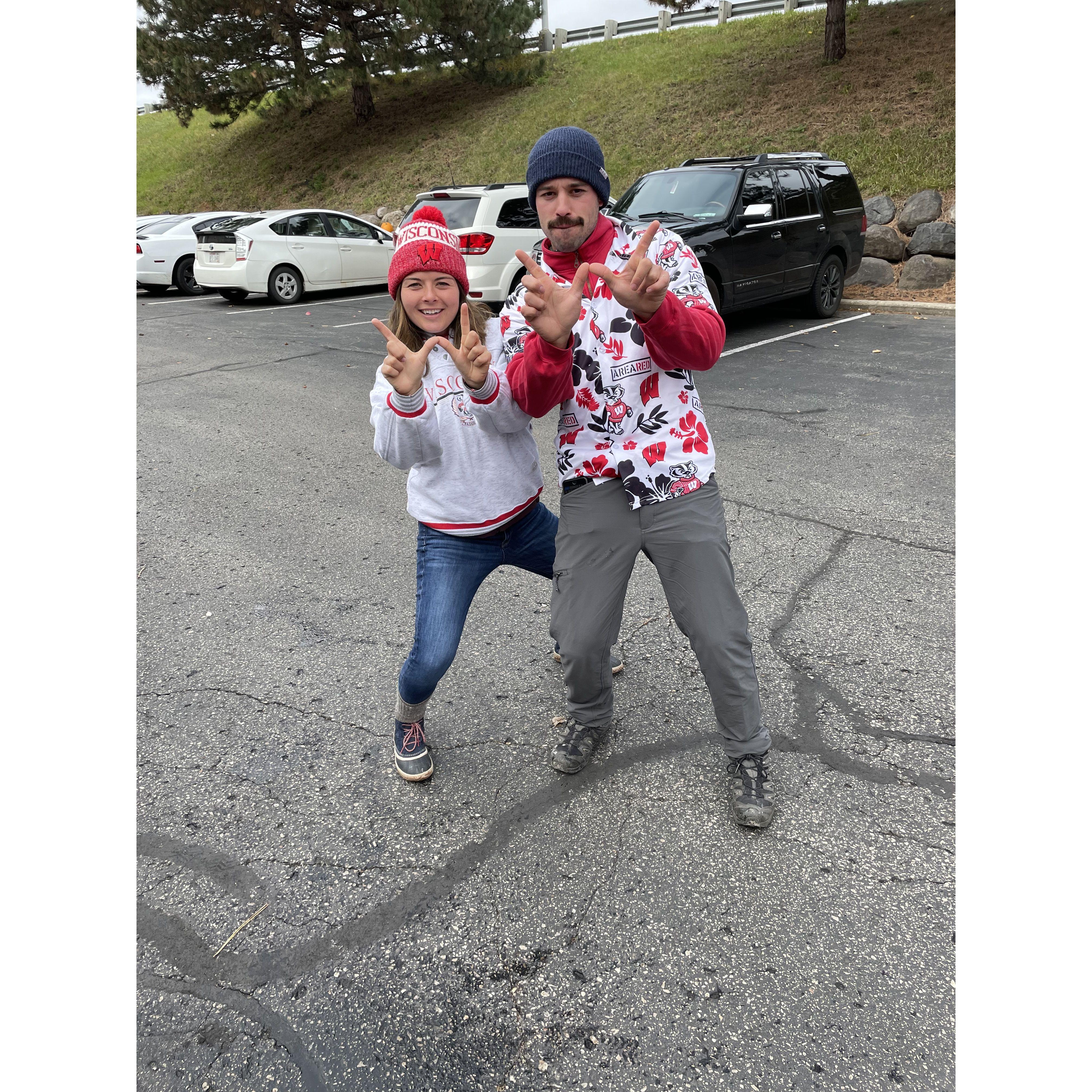 Jay's first Badger game!