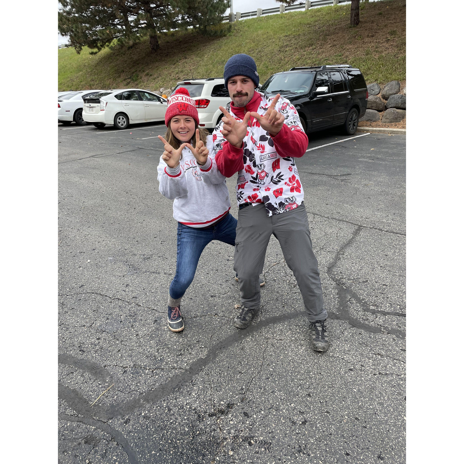 Jay's first Badger game!