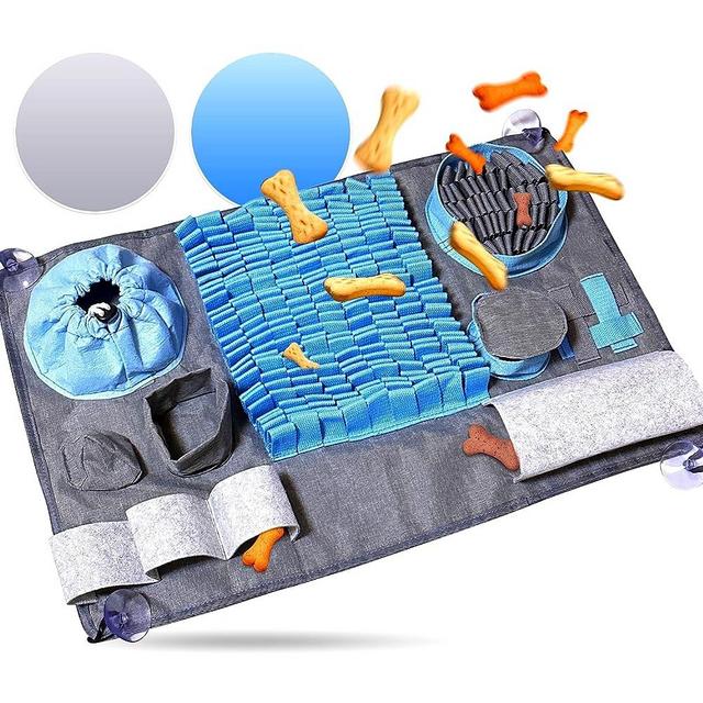 Tesitehi Snuffle Mat for Dogs, 10 Puzzles and 3 Difficulty Challenges, Pet Dog Snuffle Matt for Large to Small Dogs Breed, Interactive Feeding Game for Boredom and Mental Stimulation