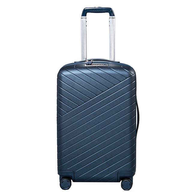 OOO Traveling 22'' Expandable Carry-On Spinner Luggage with Removable & Rechargeable Battery in Navy